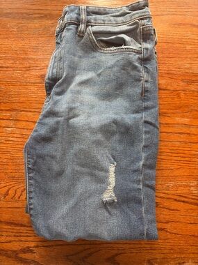 Women’s Blue Distressed Skinny Jeans